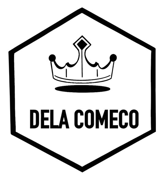 Logo of Dela Comeco, handcrafted jewellery specialists based in Bridgend, South Wales.